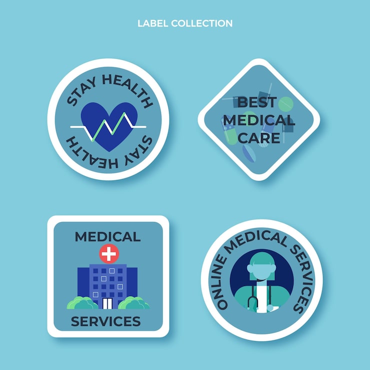 flat-design-medical-labels-badges_23-2149139201